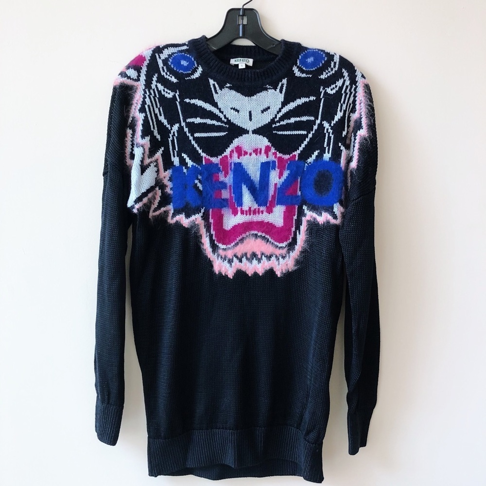 KENZO Tiger Intarsia Stitch Sweater, size s